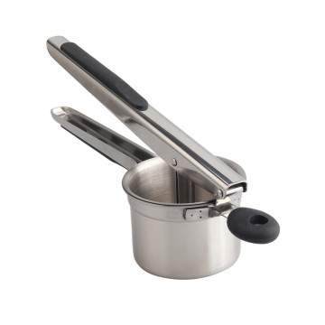 stainless steel potato ricer with comfortable handle