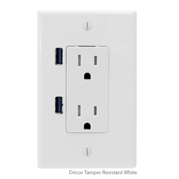 AC USB Wall Outlet(Dual USB Wall Socket