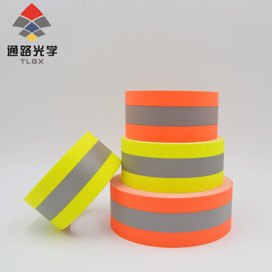 Chinese Wholesale Flou-Color Silver Fire Flame Retardant Reflective Tape 5cm Width for Fireflighter Safety Workwear