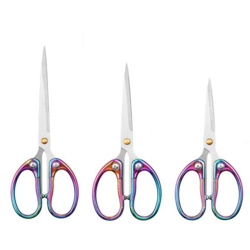 Color Titanium Plating Stainless Steel Household Cut Paper Scissors Sewing Scissors For Needlework Tailor Fabric DIY Tool