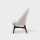 Houten High Back Gestoffeerde Solo Dining Chair