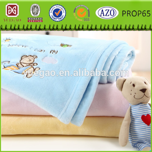 Lovely kids embroidery blanket embroidery baby blanket