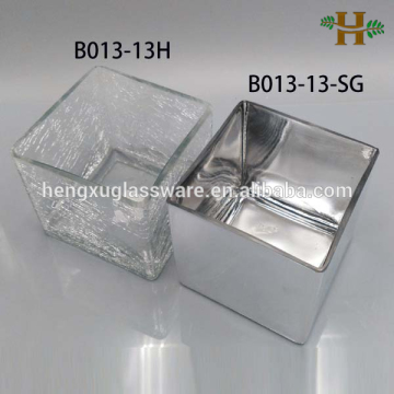 Chinese Manufacturer Large Clear Cube Glass Vase