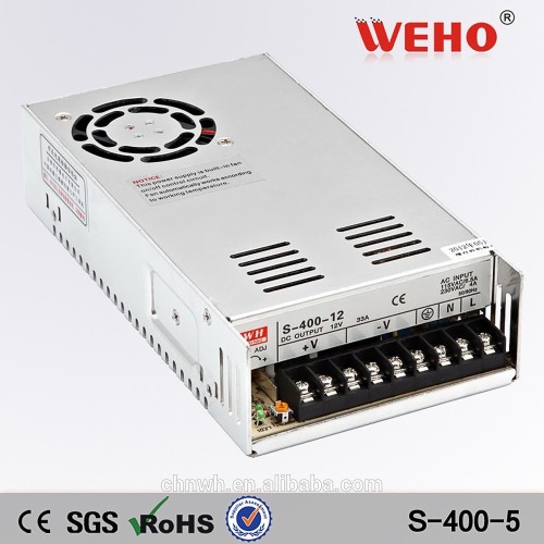 Weho110/220V ac input smps 60a 400W 5v dc industrial power supply