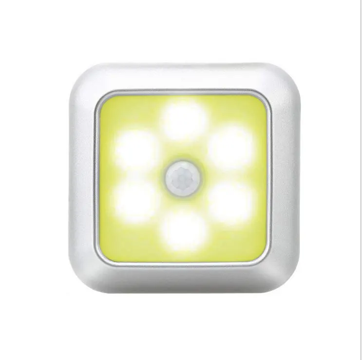 6LED Amazon Hot Selling Creative Square Intelligent Body Sensor Lamp