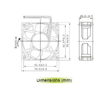 DC 7025 Fan bearing fan Sleeve fan