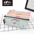 Popular simple color embroidery partysu pu pencil case