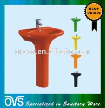 A702C wholesale hand painted pedestal sinks