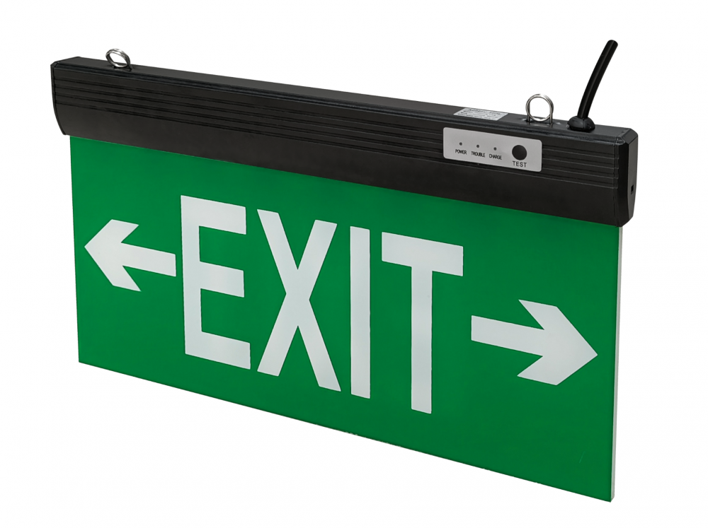 Aluminum Casing Led Exit Sign Light Png