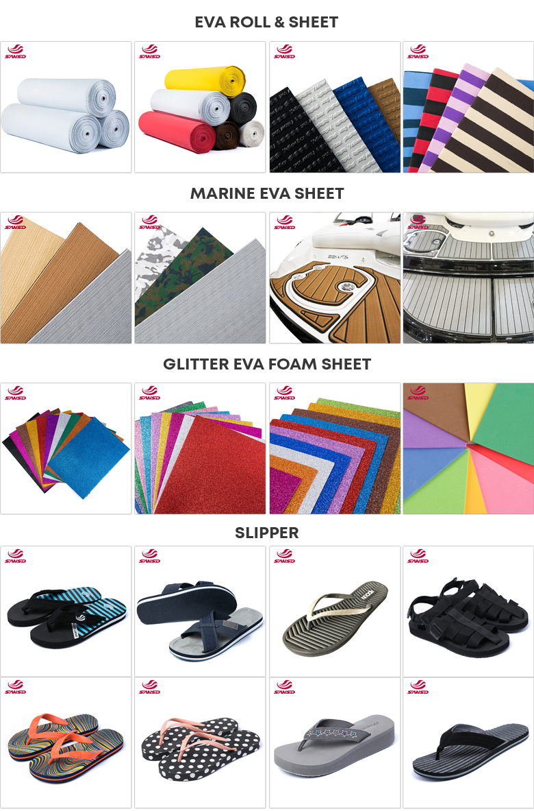 China supplier customized pattern EVA foam sheet roll for flip flop manufacture