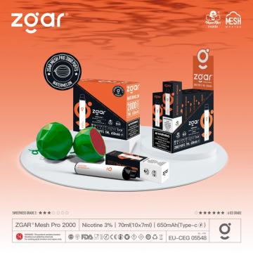 ZGAR XXL 2000 Puffs descartáveis ​​Vape Pen Watermelon