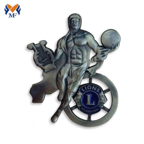 Metal Man 3D Emalj Lapel Badge Pin