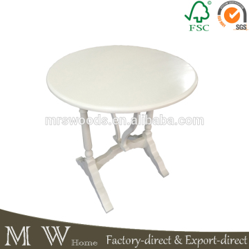 french provincial side table, white painted round french side table, french side table