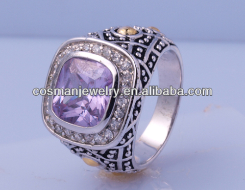 Fashion aaaaa cubic zirconia silver rings