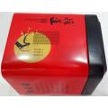 Tea Color Box rosso con coperchio nero