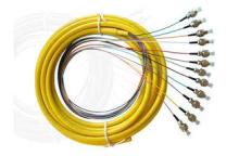 PVC, OM1, OM2 or OM3 Bundle Multi - Fiber Optic Pigtail for