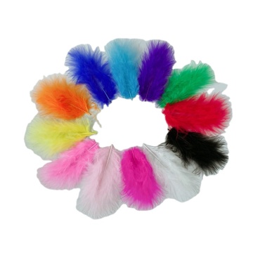 Wholesale DIY Craft Small Marabou Turkey Feather White Decoration Craft Feather For Sale 1bag/lot