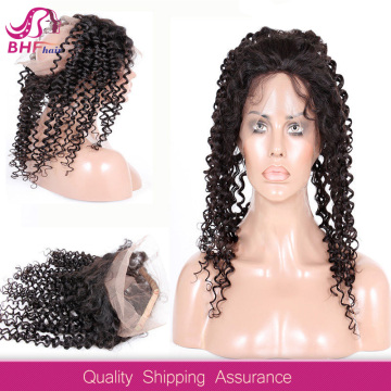 Top Quality Elastic Band Brazilian Hair Glueless 360 Lace Frontal Wig
