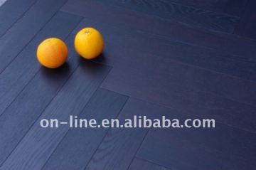 carbonized oak fishbone floor