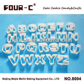 Alphabet plastic cookie cutter set,hot selling cookie decorating