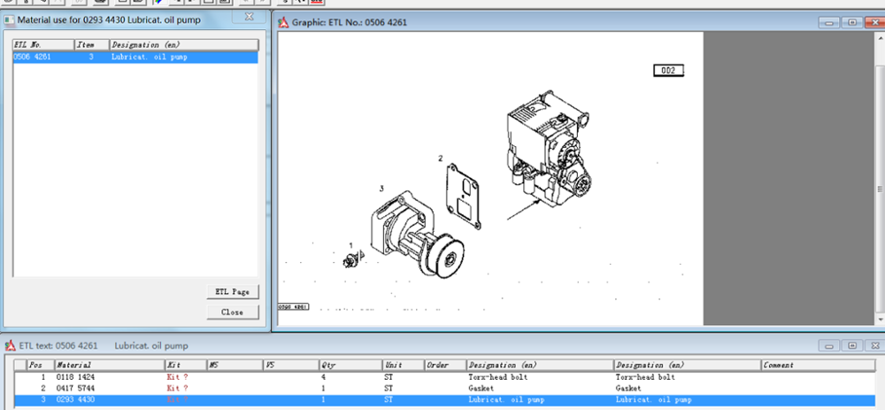 DEUTZ FL1011 Oil Pump 02934430