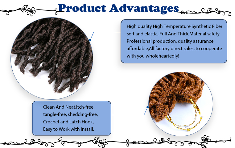 Fashion New Style Synthetic Braiding Hair 18 Inch Goddess Locs Crochet Braids Hair Extensions Faux Locs Crochet Hair