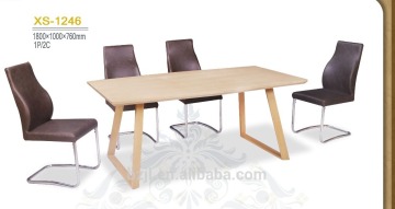 MDF with veneer Dining Table XS-1246 MDF Wood table Venbeer MDF dining table