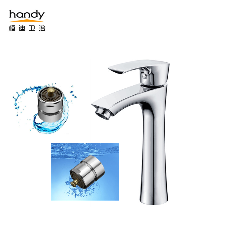 Raised basin mixer faucets