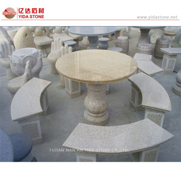 round granite barbecue table for outdoor