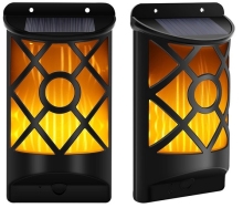 66 LED Solar Flame Wall Light