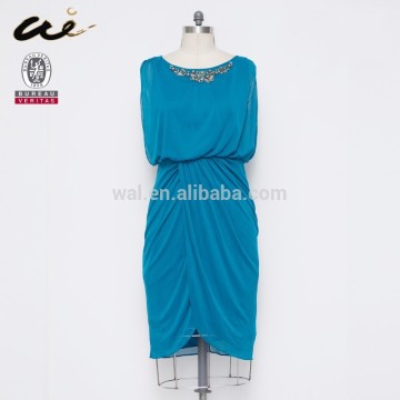 fashion blue color 2015 bandage dress