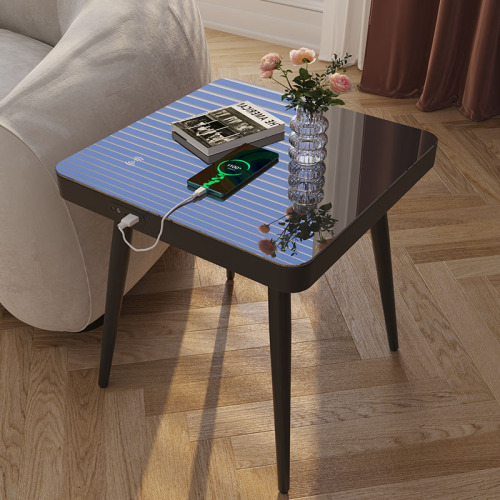 Tavolino per capezzole da comodino intelligente tavolino in vetro piccolo