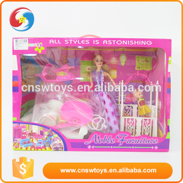 New style beautiful custom plastic pink play set doll making supplies china