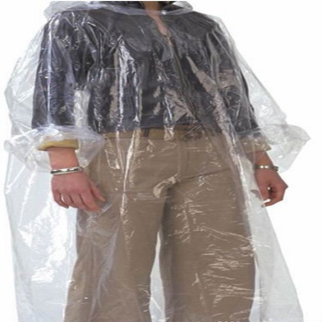 100% baju hujan PE dengan kot hujan tudung
