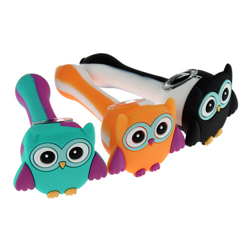 Silicone Owl merokok paip air tembakau