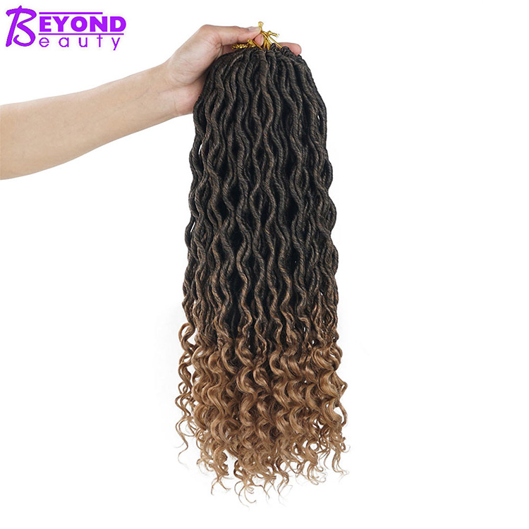 Factory Price Goddess Faux Locs Crochet Braiding Hair Extensions High Quality Synthetic Braiding Hair Extension