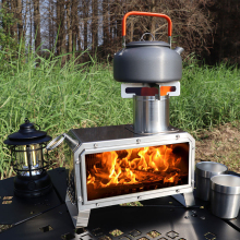 Portable camping Mini Cubic Rocket Stoves outdoor wood burning stove wood burning smokeless wood burning stove