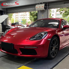 Color-Changing Candy Red Car Wrap with Gloss Metallic Vinyl: Custom Vehicle Wrap Solution