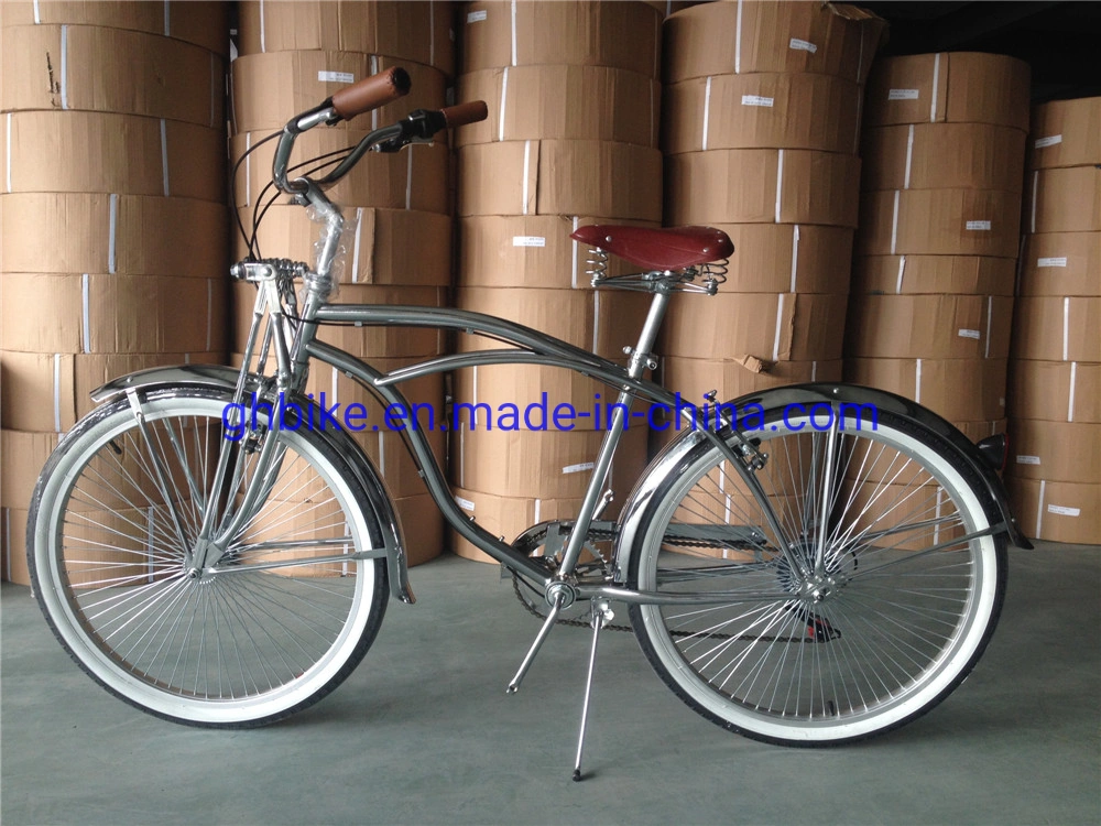 Spring Fork Chrome Vintage Adult Mens Beach Cruiser Bike 26