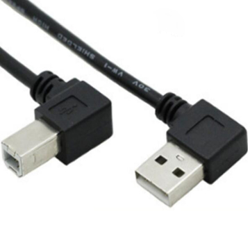 Right Angled USB A to USB B Cable