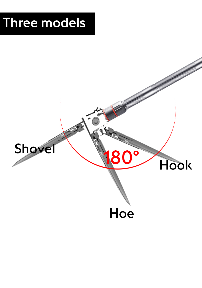 Factory supply ice shovel Emergency Portable multi-function mini shovel with handle Folding Shovel with outdoor