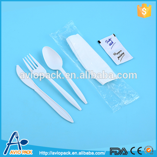 Food grade PP plastic cutlery set chopsticks spoon fork set