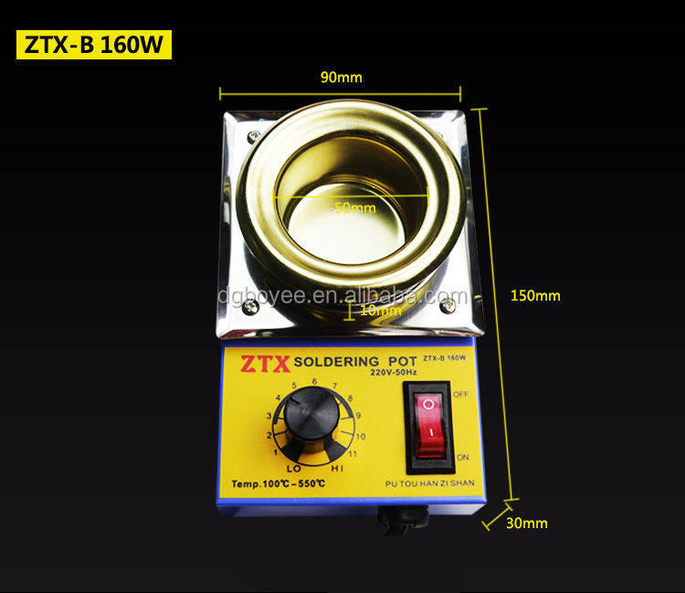 Portable tin furnace temperature control solder port   lead-free solder pot soldering tin stove