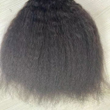 Mongolian Virgin Human Hair Coarse Kinky Straight Italian Yaki Wave Texture