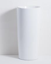 Stylish White Round Pedestal Washbasin