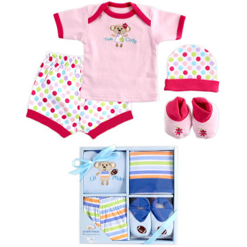 Luvable Friends 4-Piece Playtime Layette Boxed Gift Set #07015