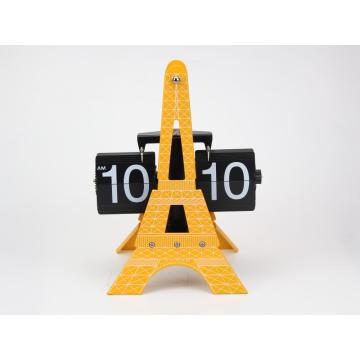 Magnífico relógio em forma de torre eiffel 3D