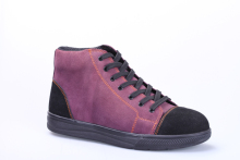 Purple upper cow suede high quality cemented shoes