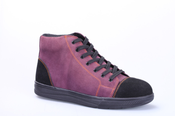Purple upper cow suede high quality cemented shoes