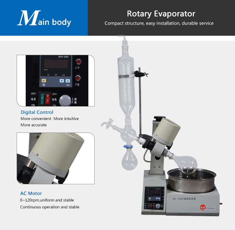 Small Volume Vacuum Rotary Flash Evaporator Instrument